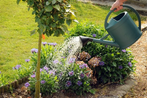 High-quality hardscaping materials used in Cleaners EN5 landscaping